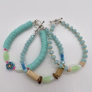 Beachy handmade beaded bracelet set of 3